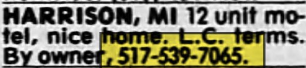 Wagon Wheel Motel (Ulchs Motel) - June 1985 For Sale (newer photo)